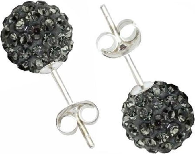 Fako Bijoux® - Oorbellen - Disco Dots - Steker - Grijs