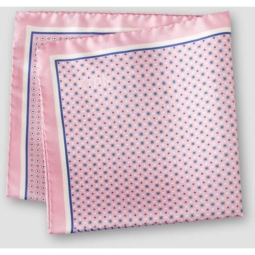 Eton Pochet Four Sided Fine Allover Pattern Roze / male