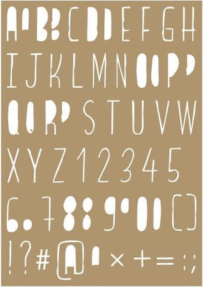 Joy! Crafts Maskstencil polybesa - Lettering stencils 6002/0849 105x148,5 mm