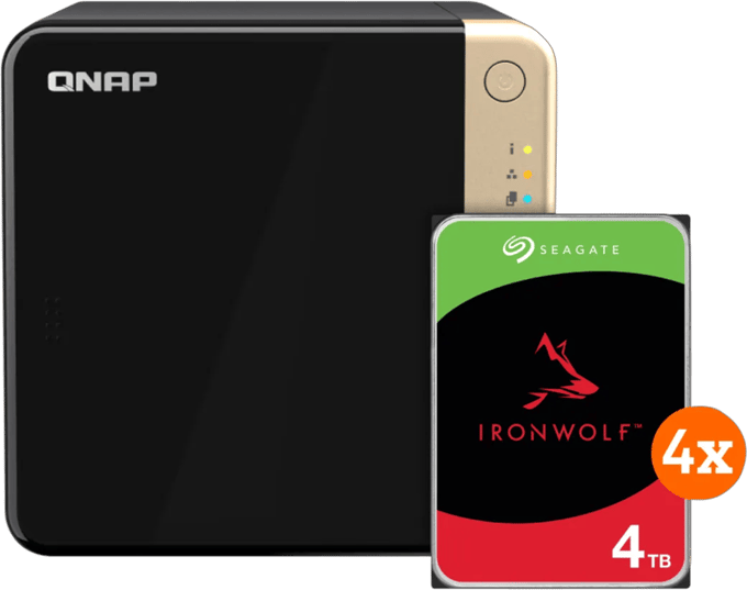 QNAP TS-464-8G + Seagate Ironwolf 16TB (4x4TB)