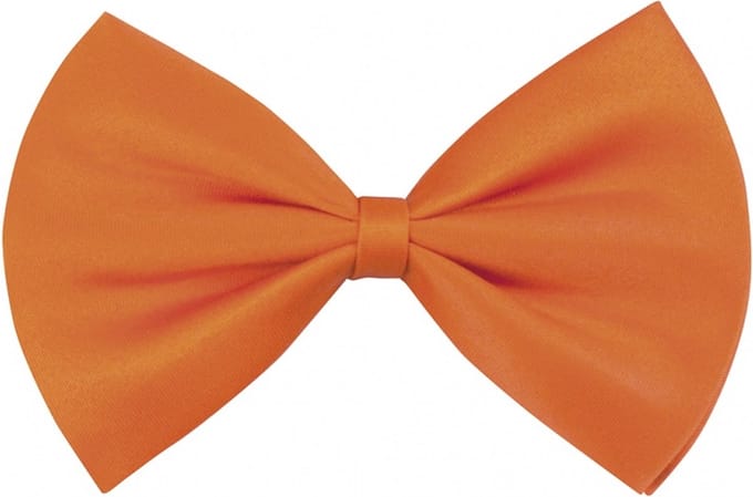 vlinderstrik Basic heren 10 cm oranje