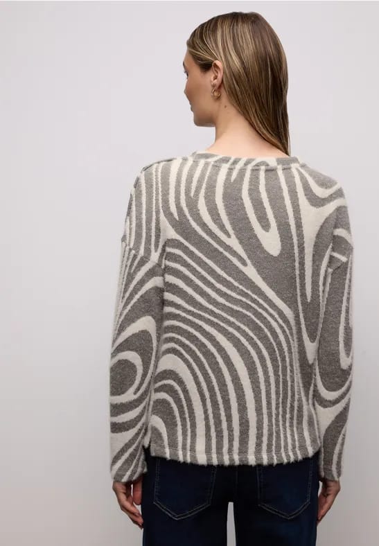 Shirt met zachte gebreide look