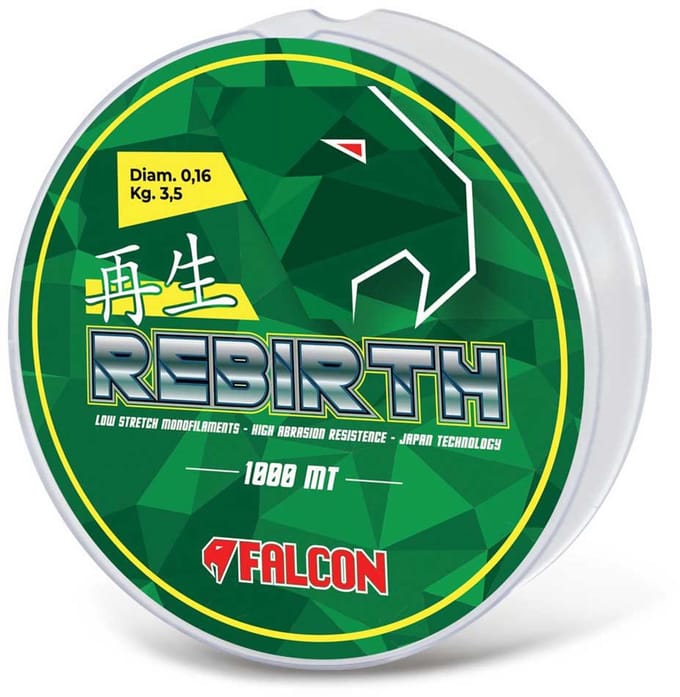 Falcon Rebirth Low Stretch 1000 M Monofilament Transparant 0.250 mm