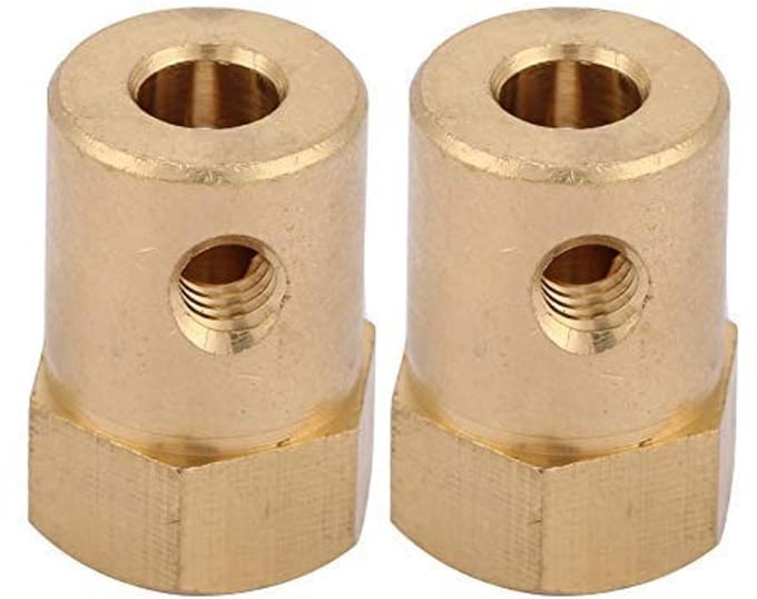 Dailygoods- Motor Connector - Messing Koppeling - Set van 4 Stuks - Binnendiameter 2/3/4/5/6/7/8 mm - Duurzaam - Geschikt voor Speelgoedauto's/Robots