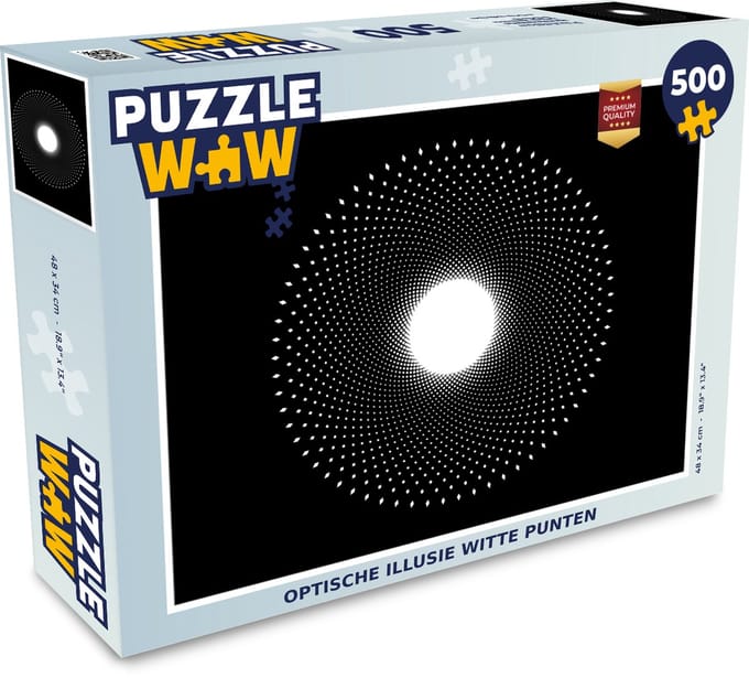Puzzel Optische illusie witte punten - Legpuzzel - Puzzel 500 stukjes