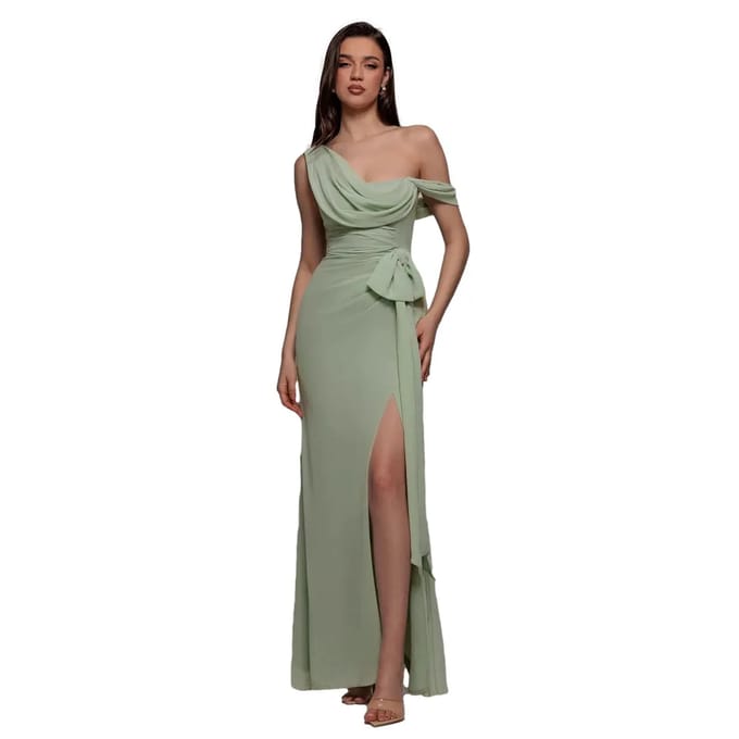 Asymmetrische jurk dames Goddiva Maxi