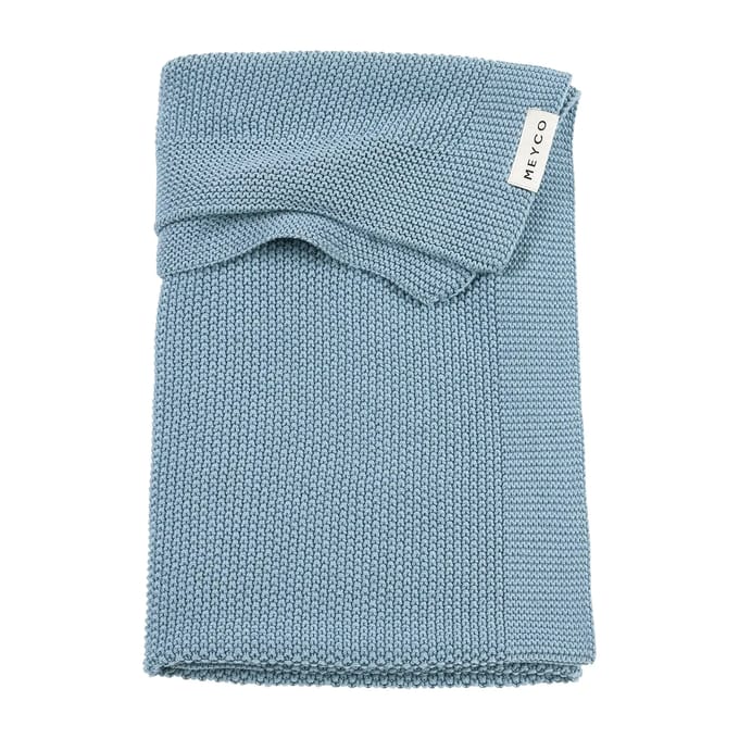 Meyco Baby Mini Relief Wiegdeken - Jeans Blue - 75x100cm - 1.0 TOG
