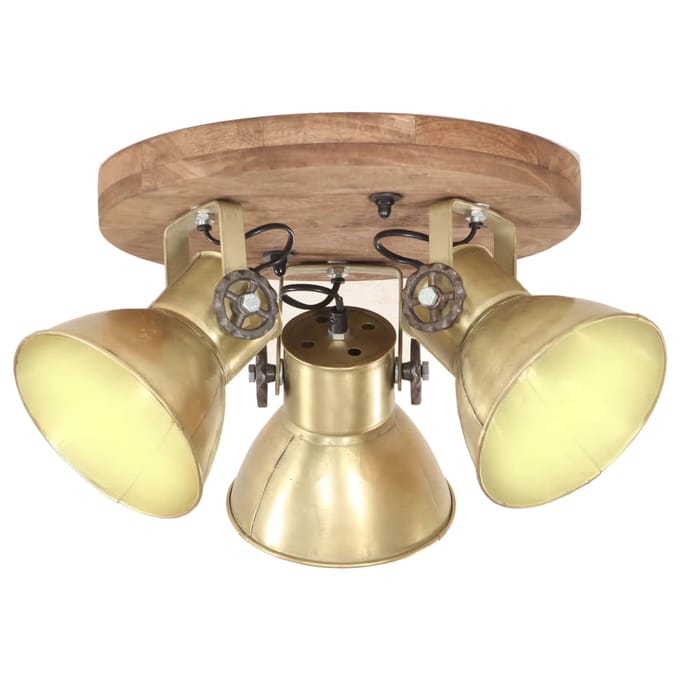 vidaXL Plafondlamp industrieel 25 W E27 42x27 cm messingkleurig