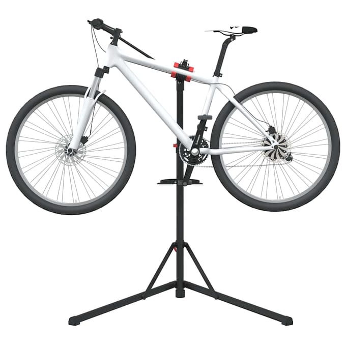 vidaXL - Fietsreparatiestandaard - inklapbaar - 92-152 - cm - staal - rood