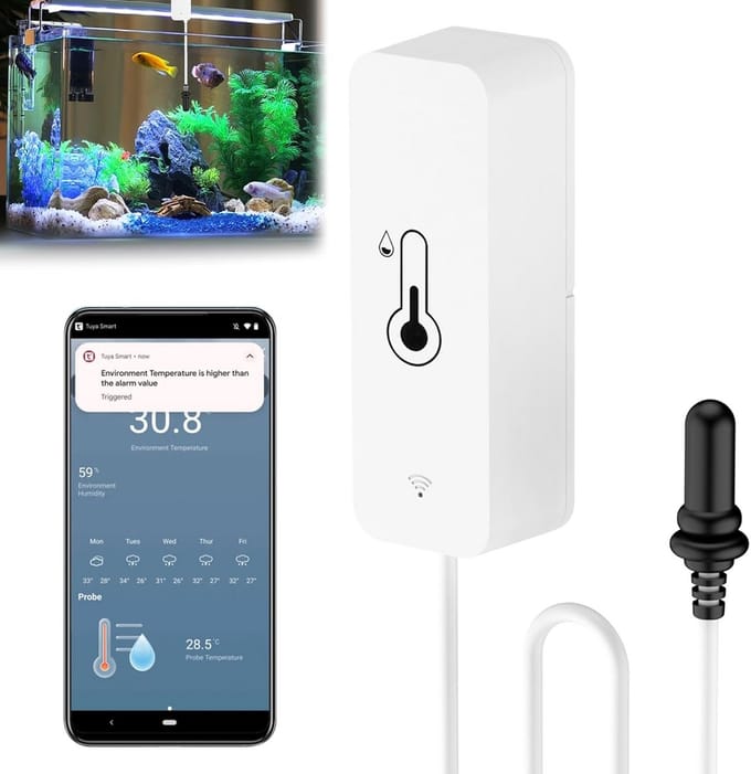 Draadloze Wifi Hygrometer Thermometer Sensor met App voor Binnen en Buiten