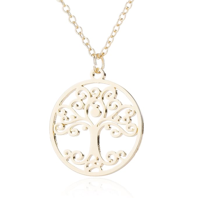 Joboly Levensboom Ketting Tree of Life - Dames - Goudkleurig - 45 cm