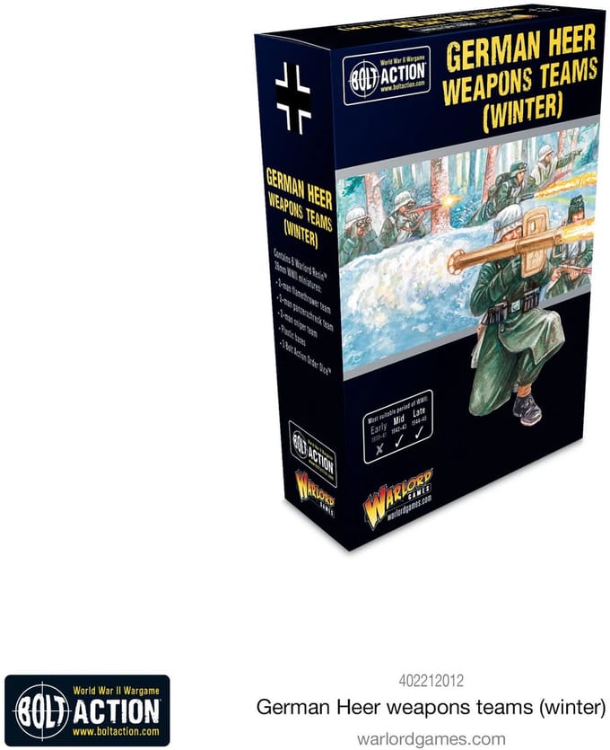 German Heer weapons teams (winter) (Bolt action nieuw)