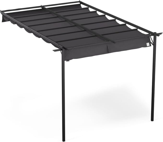 Tuinpaviljoen 3 x 4 m met Waterdicht Polyester Dak en Stabiel Stalen Frame