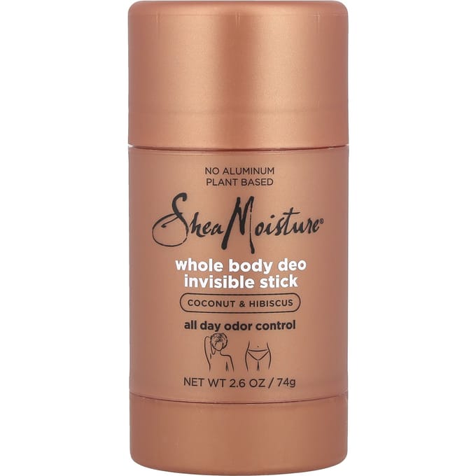 SheaMoisture, Whole Body Deo Invisible Stick, Coconut and Hibiscus, 2.6 oz (74 g) beige