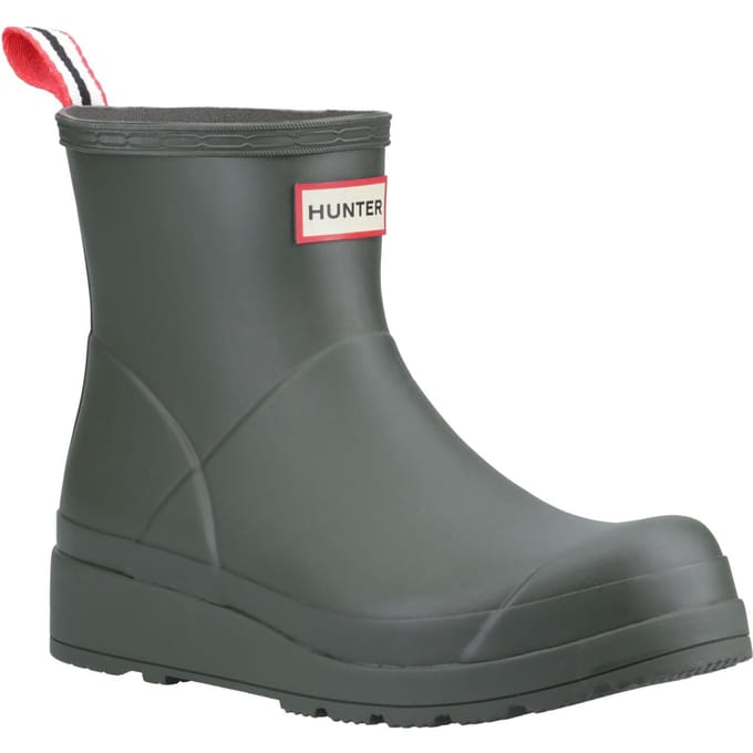 Hunter Play Korte Rubber Vrouwen Wellington Laarzen Donker Olijf