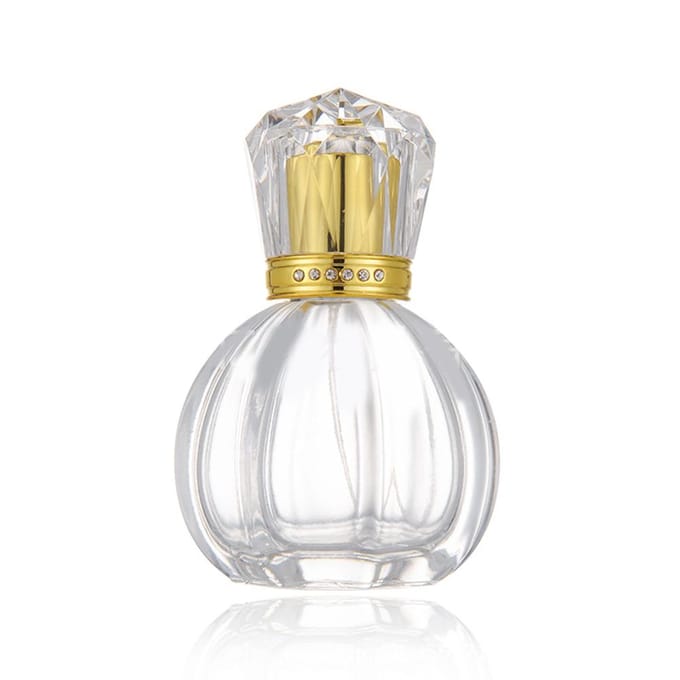 Bouteilles de parfum vides en verre de pulvérisation d'atomiseur rechargeable de 50 ml pour le voyage beige