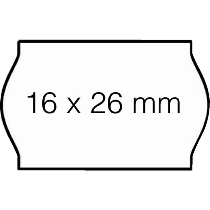 Prijsetiket 16x26mm Open-Data S14/Sato Judo afneembaar wit