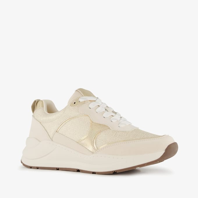 Natuform dames sneakers beige goud - Maat 37 - Uitneembare zool