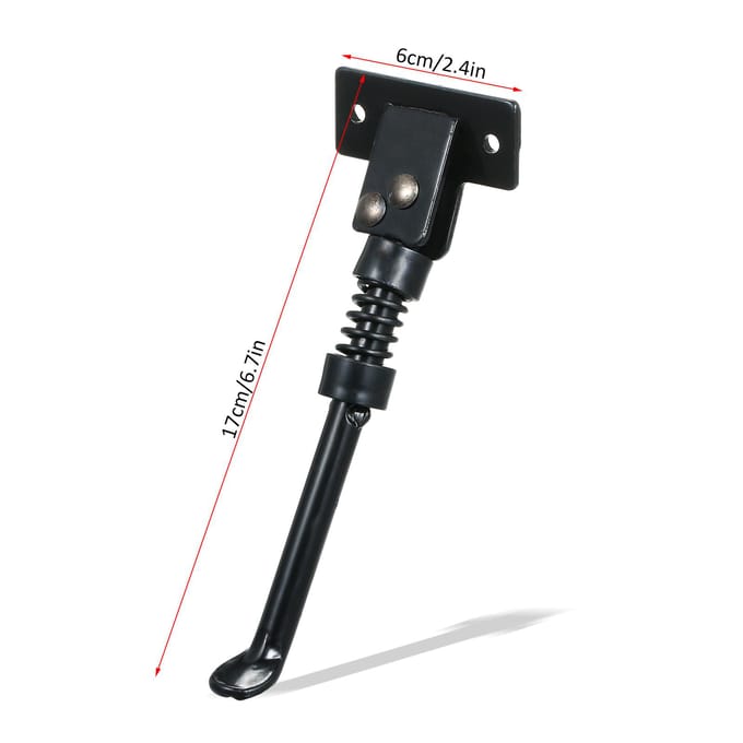 1PC Elektrische Scooter Kick Stand Massief Ijzeren Kickstand Ondersteuning Elektrische Scooter Parkeerstandaard Voeten zwart