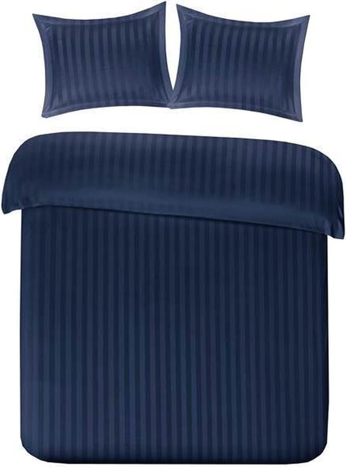 Papillon Uni Satijn - Dekbedovertrek - Eenpersoons - 140x200/220 cm + 1 kussensloop 60x70 cm - Navy