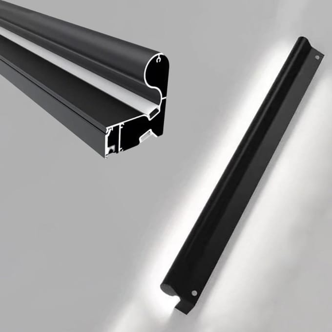 Trap baluster - Wand leuning - Veilig traplopen - Dual channel ontwerp - 91 cm - Zwart