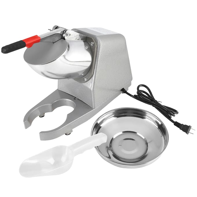 Commercial Household Manual Electric Ice Crusher Shaver Machine Snow Cone Maker gray