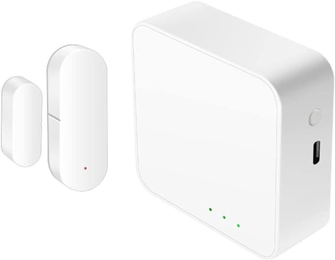 Alarmsysteem - Inbraakalarm Deur Sensor - Huis Beveiligen - Tuya Zigbee Hub - 10 g - Wit