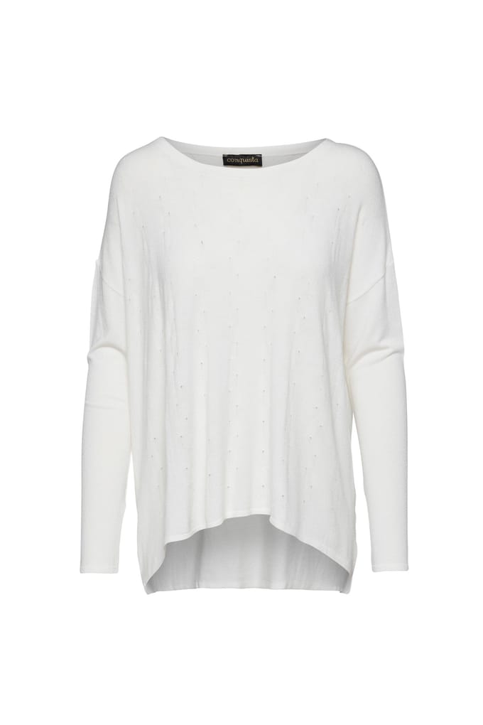 Top met gebreid jacquarddetail