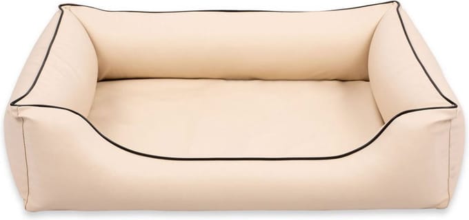 Orthopedische hondenmand Eco Leer Beige Medium 80cm