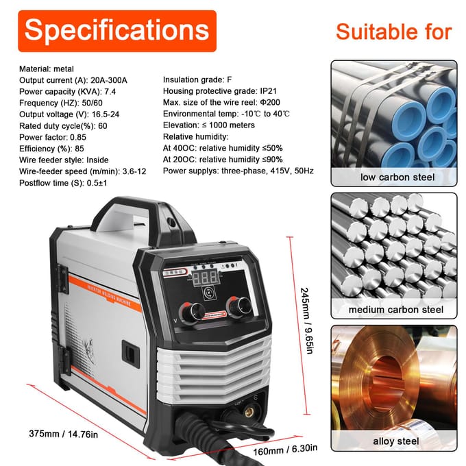Soudeurs à onduleur multifonctionnels 4 en 1 MIG MMA MAG TIG160C, soudage électrique Portable polyvalent multicolore
