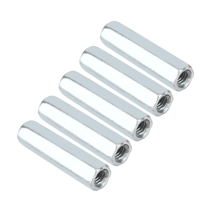 5 stuks M6 * 40 Lange Staafmoer Zeskant Zeskant Hulsmoer Afstandhouder Schroefdraadbevestigingsmiddelen