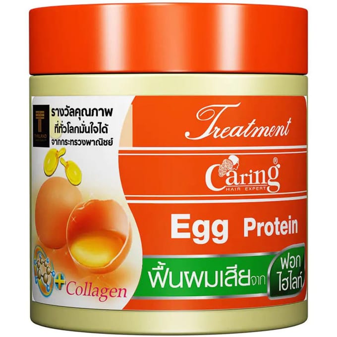 Caring Treatment Egg Protein Hair Treatment 250 ml. 250 ml. white