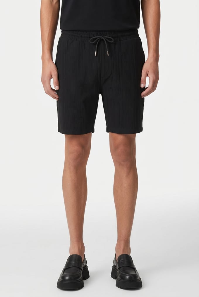 Reiss Drawstring Jersey Short Black Größe: XL | Kurze Sporthosen Outlet | Herren | Schwarz