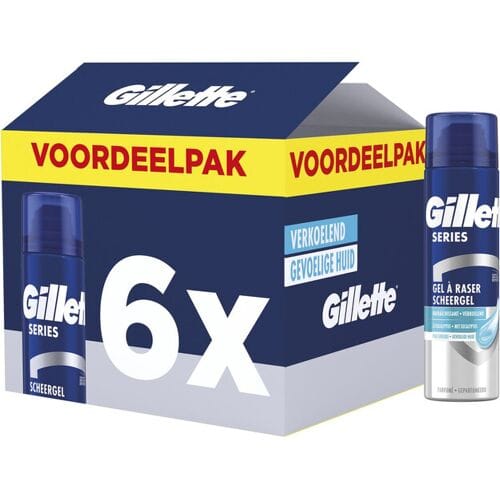 Gillette Series Verkoelende Scheergel - Met Eucalyptus - voordeelverpakking 6 x 200ml