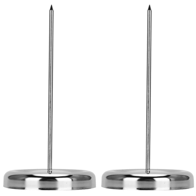 2 PIÈCES Fourchette à Facture Acier Inoxydable Pointe Droite Porte-Reçu de Bureau pour Restaurants Endroits de Service gray
