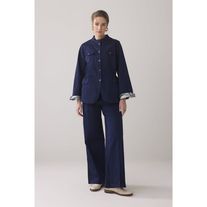 Summum Woman Jacket Cotton Stretch Navy Noir Größe: 34 | Leichte Jacken Outlet | Damen | Blau