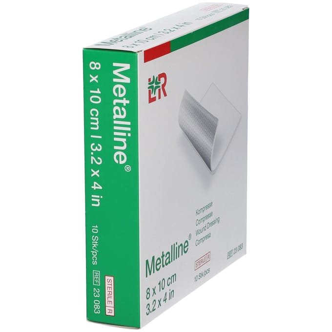 Metalline Steriel Kompres 8 x 10cm 23083 10 Compressen