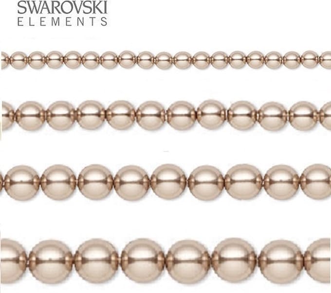 Swarovski Elements, 65 stuks Swarovski Parels, 6mm, bronze (5810)
