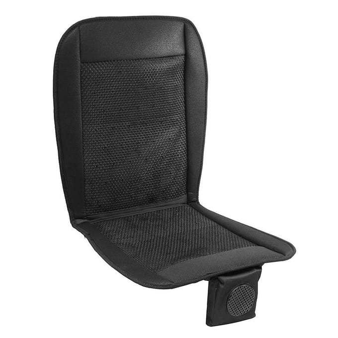 12V Koel Auto Stoelkussen Zomer Ademend Ventilatorkussen Koel Kussen zwart