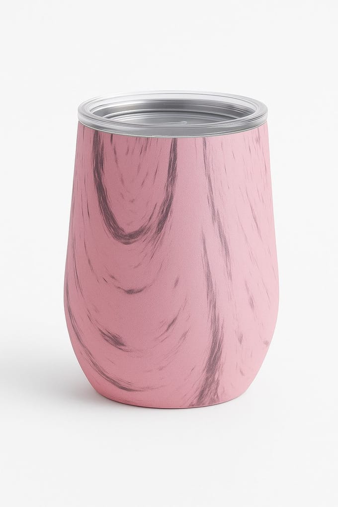 Drinbekers RVS - Thermosbekers - Set van 2 - 350ml - Roze