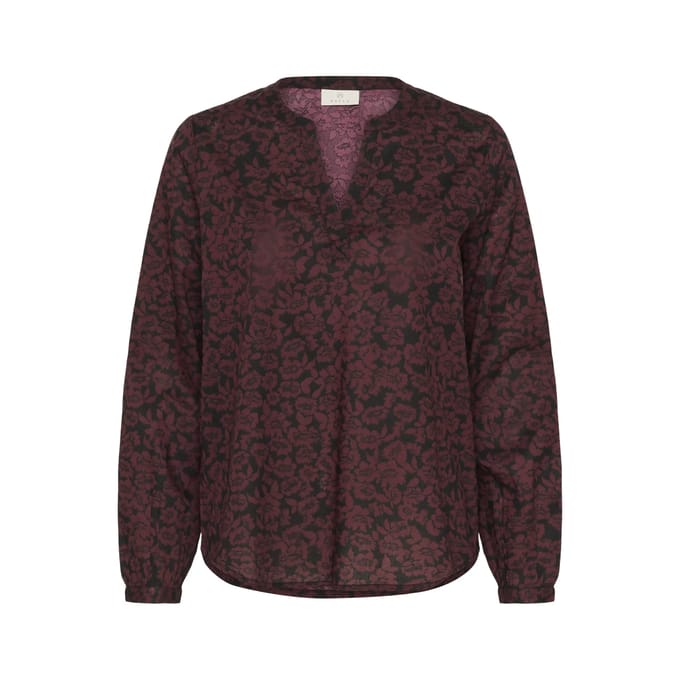 Blouse met lange mouwen KAbeathe Regular fit black brown