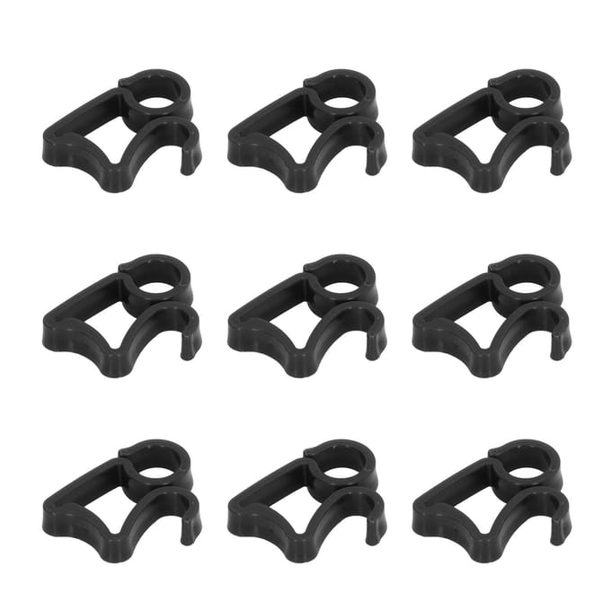 150 stuks Feestverlichting Clips Kerstverlichting Clips Waterdicht Vorstbestendig Plastic Dakgoothaken Buiten zwart