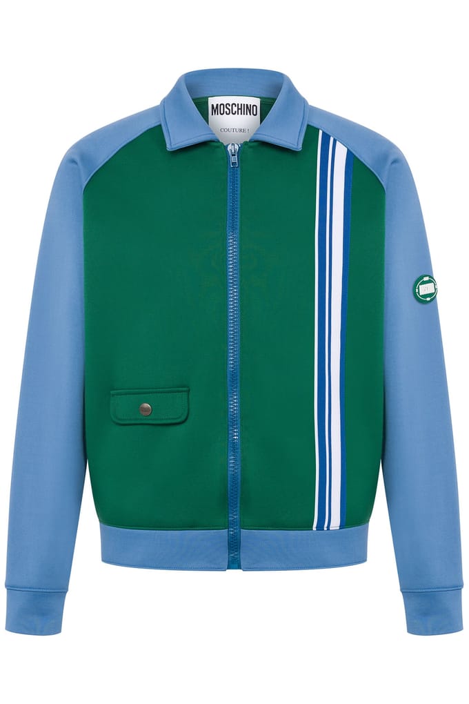 Moschino Oval Patch Technical Sweatshirt Blue Größe: XS | Kaputzenpullis Outlet | Herren | Blau