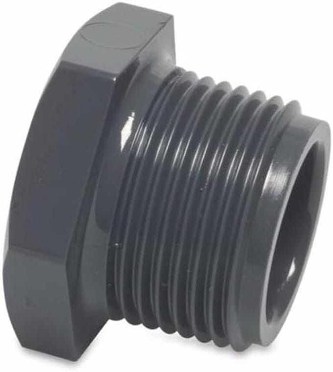 PVC Schroefplug met Conische Schroefdraad G 2 Inch