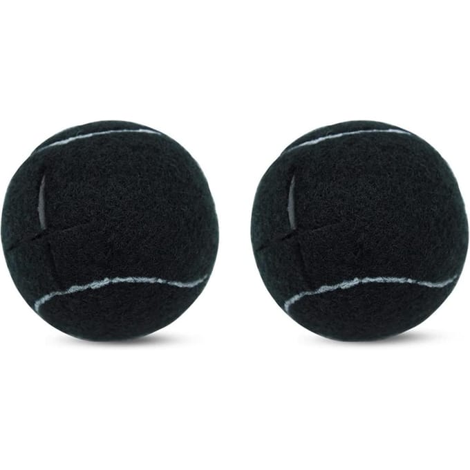 2 PIÈCES Boules de Tennis pour Rollator Pré-coupées Pour Pieds de Meubles et Protection de Sol Pad en Feutre Robuste Longue Durée black