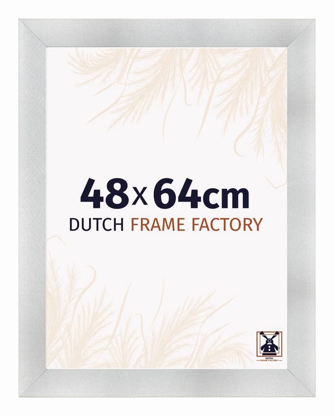 Fotolijst 48x64 cm - MDF - Aluminium Geborsteld - Praag
