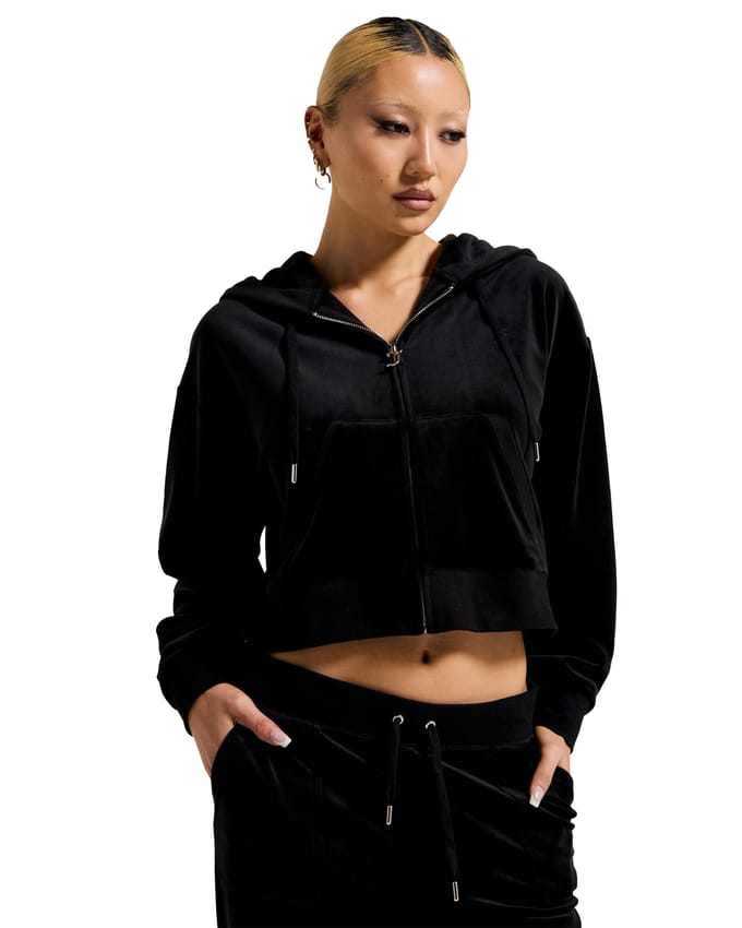 Juicy Couture Classic Velour Short ZWART - Maat S