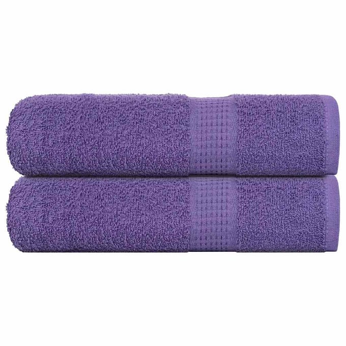 vidaXL - Douchehanddoeken - FROGN - 2 - st - 70x140 - cm - 360 - g/m² - paars