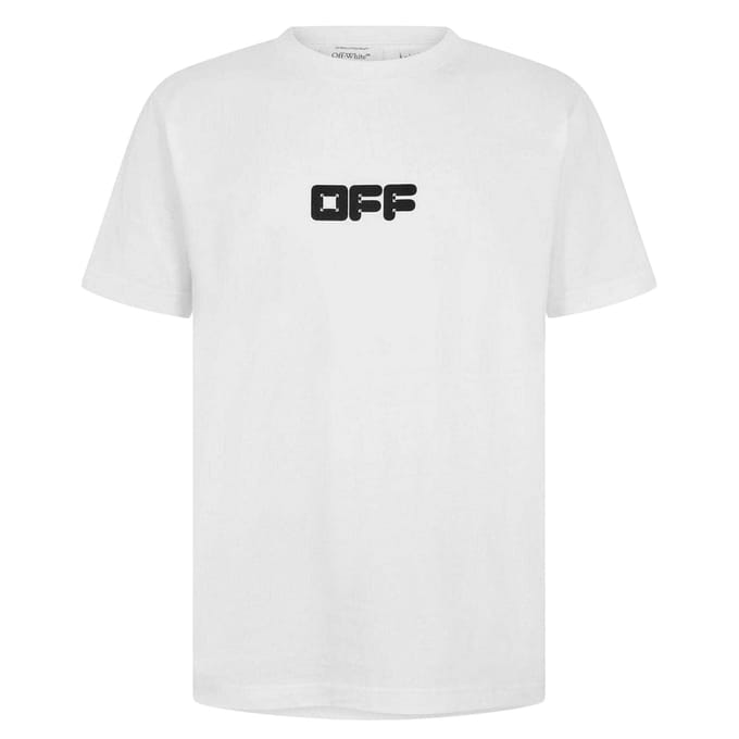 Off White Heren Slim T-shirt in katoen (Wit)