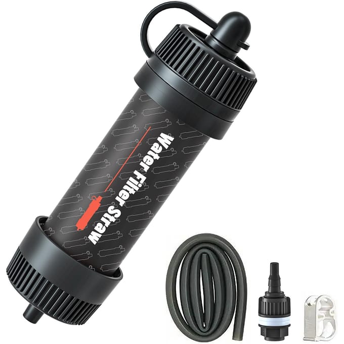 Waterfilterstro Outdoor draagbare waterzuiveraar Overlevingsuitrusting voor kamperen Wandelen Backpacken